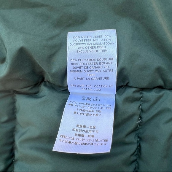 Patagonia Puffer Vest Men Medium Green Orange Full Zip - Picture 9 of 9